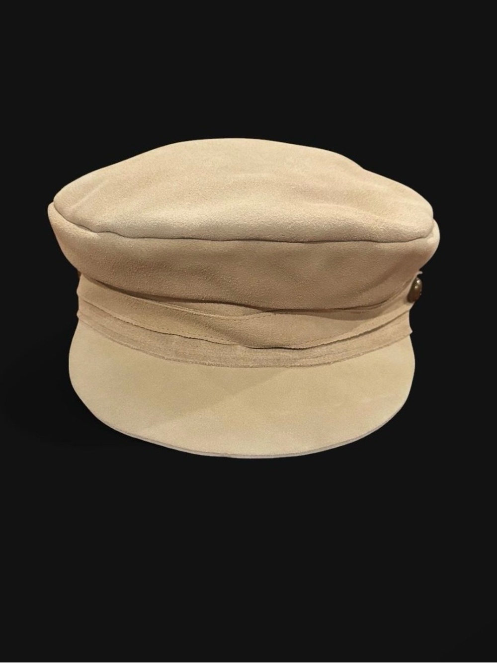 Lack of Color Lola Suede Cap Baker Boy Newsboy Hat Tan Beige Small 55cm